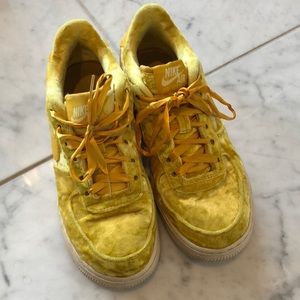 Nike Air Force 1 crushed velvet sneakers, youth size 4.5
